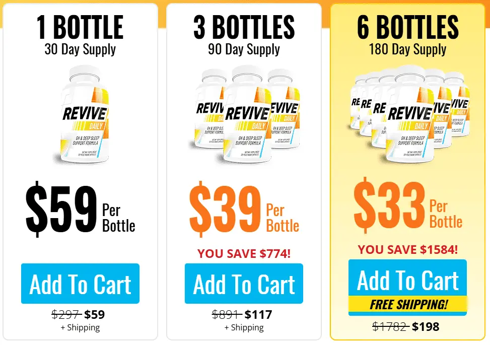 revive daily price